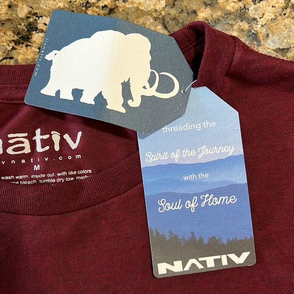 Nativ AR L/S Heather Cardinal, M - Picture 3 of 3